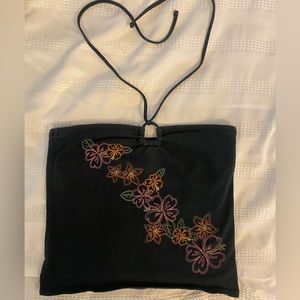 Vintage Adjustable Tie Halter Top